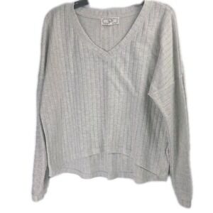 Hippie Rose Women's Knit Pullover Gray Long Sleeve Sweater Size XL